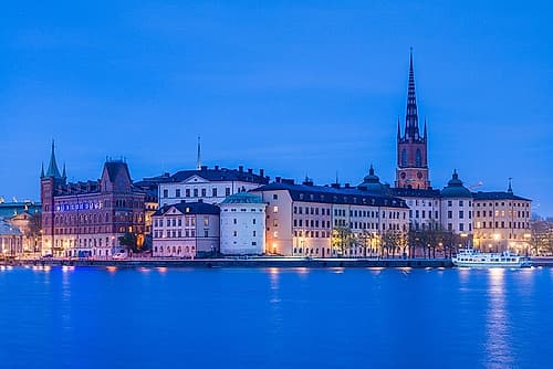 Sweden-Stockholm at dusk Art Print